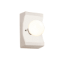 Justice Design Group Ambiance 8" Tall Ceramic Wall Sconce Matte White