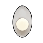 Justice Design Group Ambiance 12" Tall LED Wall Sconce Gloss Black / Matte White