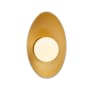 Justice Design Group Ambiance 12" Tall LED Wall Sconce Matte White / Champagne Gold