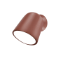 Justice Design Group Ambiance 8" Tall LED Wall Sconce with Shade Canyon Clay
