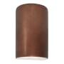 Justice Design Group Ambiance 13" Tall Half Cylinder Closed Top LED ADA Wall Sconce Antique Copper
