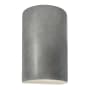 Justice Design Group Ambiance 13" Tall Half Cylinder Closed Top LED ADA Wall Sconce Antique Silver