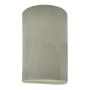 Justice Design Group Ambiance 13" Tall Half Cylinder Closed Top LED ADA Wall Sconce Celadon Green Crackle