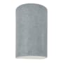 Justice Design Group Ambiance 13" Tall Half Cylinder Closed Top LED ADA Wall Sconce Concrete