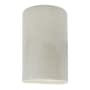 Justice Design Group Ambiance 13" Tall Half Cylinder Closed Top LED ADA Wall Sconce White Crackle