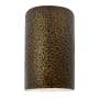 Justice Design Group Ambiance 13" Tall Half Cylinder Closed Top LED ADA Wall Sconce Hammered Brass