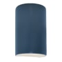 Justice Design Group Ambiance 13" Tall Half Cylinder Closed Top LED ADA Wall Sconce Midnight Sky