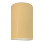 Justice Design Group Ambiance 13" Tall Half Cylinder Closed Top LED ADA Wall Sconce Muted Yellow