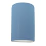 Justice Design Group Ambiance 13" Tall Half Cylinder Closed Top LED ADA Wall Sconce Sky Blue