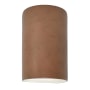 Justice Design Group Ambiance 13" Tall Half Cylinder Closed Top LED ADA Wall Sconce Terra Cotta