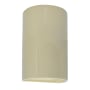 Justice Design Group Ambiance 13" Tall Half Cylinder Closed Top LED ADA Wall Sconce Vanilla Gloss