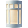 Justice Design Group 12-1/2" Tall Integrated 3045K LED Wall Sconce with Ceramic Shade - ADA Compliant Bisque