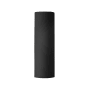 Justice Design Group Ambiance 2 Light 17" Tall Half Cylinder Open Top Wall Sconce Carbon Matte Black / Champagne Gold