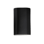 Justice Design Group Ambiance 2 Light 9" Tall LED Outdoor Wall Sconce Carbon Matte Black