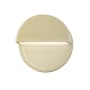 Justice Design Group Ambiance 8" Tall Wall Sconce Vanilla Gloss