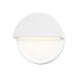Justice Design Group Ambiance 8" Tall Wall Sconce Gloss White Two-Tone