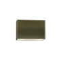 Justice Design Group Ambiance 6" Tall Closed Top Outdoor Wall Sconce Matte Green