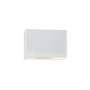Justice Design Group Ambiance 6" Tall Closed Top Outdoor Wall Sconce Gloss White Two-Tone