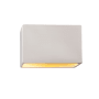 Justice Design Group Ambiance 8" Tall Rectangular Closed Top LED ADA Wall Sconce Bisque