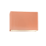 Justice Design Group Ambiance 8" Tall Rectangular Closed Top LED ADA Wall Sconce Gloss Blush