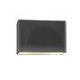 Justice Design Group Ambiance 8" Tall Rectangular Closed Top LED ADA Wall Sconce Gloss Grey