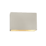 Justice Design Group Ambiance 8" Tall Rectangular Closed Top LED ADA Wall Sconce Matte White