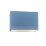 Justice Design Group Ambiance 8" Tall Rectangular Closed Top LED ADA Wall Sconce Sky Blue