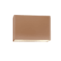 Justice Design Group Ambiance 8" Tall Rectangular Closed Top LED ADA Outdoor Wall Sconce Adobe