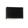 Justice Design Group Ambiance 2 Light 8" Tall Closed Top Outdoor Wall Sconce Matte Black