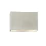 Justice Design Group Ambiance 2 Light 8" Tall Closed Top Outdoor Wall Sconce White Crackle