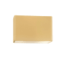 Justice Design Group Ambiance 8" Tall Rectangular Closed Top LED ADA Outdoor Wall Sconce Muted Yellow