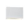 Justice Design Group Ambiance 2 Light 8" Tall Closed Top Outdoor Wall Sconce Gloss White Two-Tone
