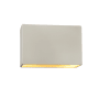 Justice Design Group Ambiance 2 Light 8" Tall LED Outdoor Wall Sconce Matte White / Champagne Gold