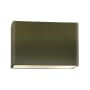 Justice Design Group Ambiance 2 Light 10" Tall Closed Top Outdoor Wall Sconce Matte Green