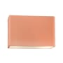 Justice Design Group Ambiance 10" Tall Rectangular Open Top LED ADA Wall Sconce Gloss Blush