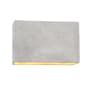 Justice Design Group Ambiance 2 Light 10" Tall LED Oversized Outdoor Wall Sconce Concrete