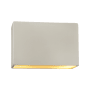 Justice Design Group Ambiance 2 Light 10" Tall LED Oversized Outdoor Wall Sconce Matte White / Champagne Gold