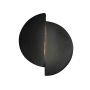 Justice Design Group Ambiance 9" Tall LED Wall Sconce Carbon Matte Black / Champagne Gold