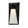Justice Design Group Ambiance 15" Tall 3000K LED Outdoor Wall Sconce Gloss Black / Matte White