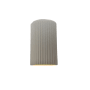 Justice Design Group Ambiance 10" Tall Wall Sconce Matte White / Champagne Gold