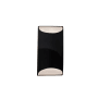 Justice Design Group Ambiance 11" Tall Wall Sconce Gloss Black / Matte White