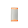 Justice Design Group Ambiance 11" Tall Wall Sconce Matte White / Champagne Gold