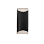 Justice Design Group Ambiance 2 Light 14" Tall Wall Sconce Carbon Matte Black