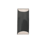 Justice Design Group Ambiance 2 Light 14" Tall Wall Sconce Gloss Grey