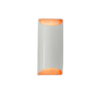 Justice Design Group Ambiance 2 Light 14" Tall Wall Sconce Matte White / Champagne Gold