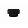 Justice Design Group Ambiance 6" Tall LED Wall Sconce Carbon Matte Black / Champagne Gold