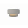 Justice Design Group Ambiance 6" Tall Wall Sconce Matte White / Champagne Gold