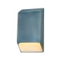 Justice Design Group Ambiance Single Light 10" Tall LED Wall Sconce Midnight Sky / Matte White