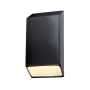 Justice Design Group Ambiance Single Light 14" Tall LED Wall Sconce Gloss Black / Matte White