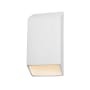 Justice Design Group Ambiance Single Light 14" Tall LED Wall Sconce Gloss White Two-Tone